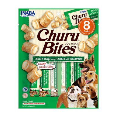 Churu Snacks Bites de Frango com Atum para cães – Multipack 8